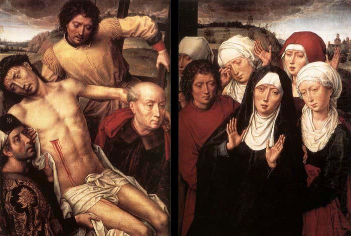 MEMLING, Hans Diptych with the Deposition china oil painting image